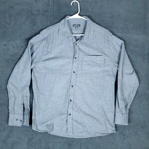 Eddie Bauer Favorite Flannel Button Up Men’s Large Gray 100% Cotton